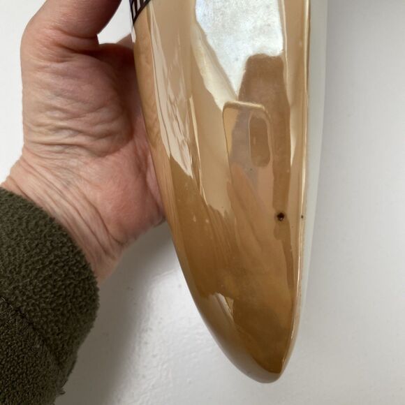 Vintage 1920’s / 39’s Luster Ware Art Deco Wall Pocket Vase Japan Hand Painted - Picture 6 of 8